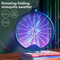 Lampara Asesina De Mosquitos Eléctrica 3000V Recargable Por USB Con Plataforma Plegable Repelente De Mosquitos Y Fly Swatter - details 3