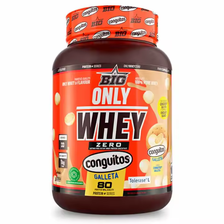 Big Only Whey Zero Concentrado de Proteína de Suero 80 sin lactosa 1kg -  Big Proteínas Whey o Concentrada - 1