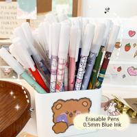 12PCS Bolígrafos De Punto Erasables 0.5mm Tinta Azul Diversión Estudiantes Oficina Suministros Escribir Astronauta Oso Uva - details 1