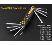Juego De Destornilladores Plegables 8 En 1 Mini Kit De Bits Phillips Torx Hexagono Acero Cromo-vanadio Multifuncional Antideslizante - details 4