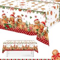 Mantel Desechable De Plástico Para Navidad 2024 Decoración De Hogar Con Diseño De Navidad Noel Año Nuevo Regalos Para Comedor - details 0