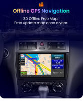 AWESAFE inalámbrico CarPlay Android Auto Radio para Mercedes Benz C Class W203 2005 - 2009 coche reproductor multimedia GPS 2 din autoradio volante controles RDS Bluetooth - details 10