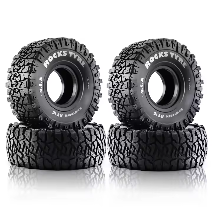 4PCS Neumáticos De Goma Para Coche RC De 1:10 Axial SCX10 90046 AXI03007 TRX4 Redcat Gen8 120MM 1.9" Para Rock Crawling - 1