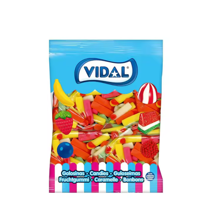 Vidal Dedos Surtidos - Bolsa de 250 ud - Gominolas, chucherías sin gluten y sin grasa - 1