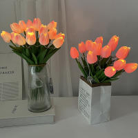 10/15pcs Luminosas Tulipanes LED Simulación Alta Calidad Flores Falsas Para Decoración De Hogar Y Fiestas Boda Decoración De Flores Artificiales - details 5