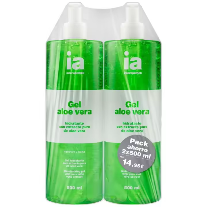 Interapothek Pack Duplo Gel Aloe Vera Puro 2X500Ml - 1