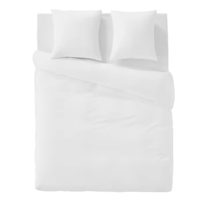 KUKUXUMUSU - Funda nórdica lisa blanco 100% algodón 144 hilos, ropa de cama. Disponible en más colores y para cama de 80 cm (140x200cm), 105 cm (200x200 cm) y 135 cm ( 220x220cm). Fabricado en España - 1