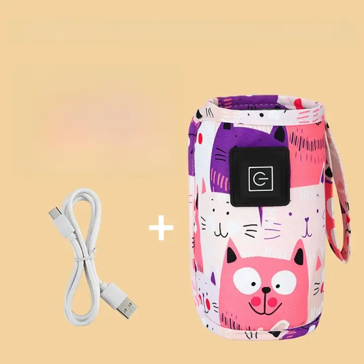 Calentador De Botella USB Para Viajes Y Carritos De Bebé Bolsa Aislada Para Lactancia Portátil Calentador De Alimentos Para Bebés Regalo De Navidad Y Halloween - 1