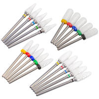 Juego De 5 Piezas De Corte De Cerámica Para Manicura Y Pedicura Broca De Uñas Para Eliminar Gel Herramientas Para Máquina De Uñas Tamaño 3/32 Pulgadas - details 5