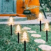 5pcs Luces De Árbol De Navidad Solar Impermeables Para Jardín LED Festivales Luz De Lámpara Decoración Exterior Navidad - details 9