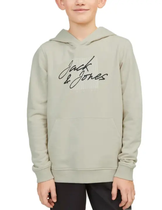 Sudadera Jack&Jones Zuri beige con capucha para hombre - 1