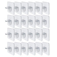 Soporte de estante sin perforaciones, Clips autoadhesivos para estantes de cocina, armario, Clapboard, capa, 24 piezas - details 0