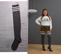 Calcetines Largos De Talla Grande En Blanco Y Negro Para Mujer Calcetines De Algodón Hasta La Rodilla Estilo Tubo Negro Y Blanco Hosiery plus Size - details 0