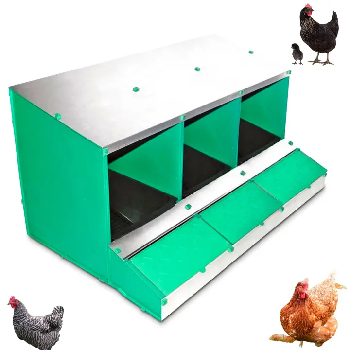 IKLOB® Store: Ponedero de gallinas,  ponedero huevos gallinas, Nido gallinas con 3 Huecos , ideal 12/15 gallinas  y Cesta más Amplia para gallinas grandes y de todo tipo. nido huevos de gallina duradero para exterior - 1