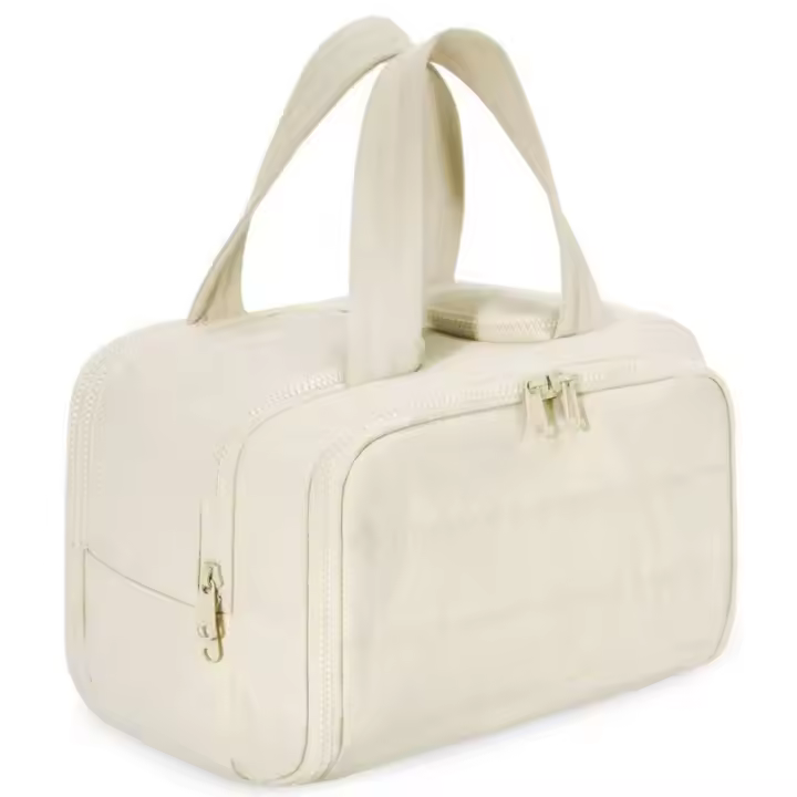 Bolsa de artículos de tocador de viaje, ligera, grande, de apertura ancha, bolsa de cosméticos esponjosa, bolsa de almacenamiento, juego de artículos de tocador de viaje - 1