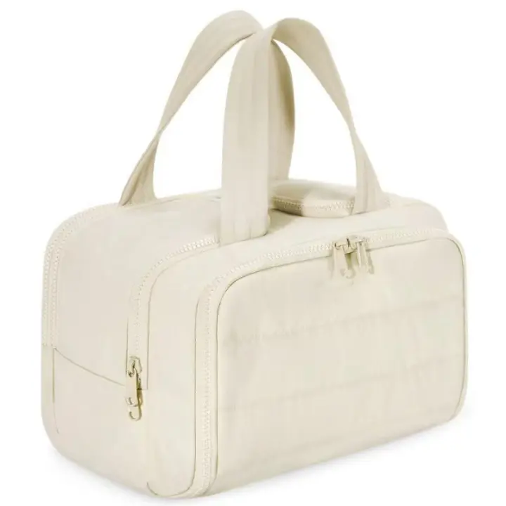 Bolsa de artículos de tocador de viaje, ligera, grande, de apertura ancha, bolsa de cosméticos esponjosa, bolsa de almacenamiento, juego de artículos de tocador de viaje - 1