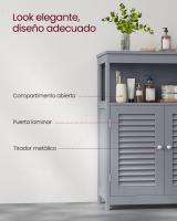 Armario de baño con 2 puertas estilo persiana, organizador versátil, diseño rústico, cocina, dormitorio y salón - details 21