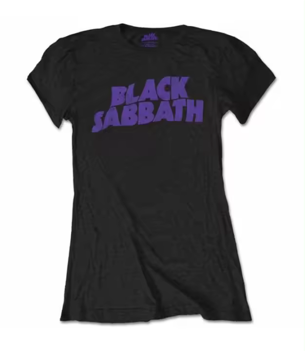 Black Sabbath Logo Vintage Camiseta chica Licencia Oficial Manga Corta ladies RockOff BSTSP04LB - 1