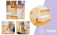 MOST DECO  Tronco propioceptivo de eutonía + Bloques de Madera Maciza para Yoga para actividades como entrenamiento de Suelo Pélvico o Pilates - details 2