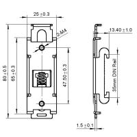 Relé De Estado Sólido Fijo Para Rail DIN Clip Clamp Fase Sola 35MM Herramienta De Reparación Y Mantenimiento - details 3