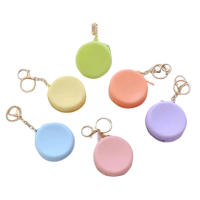 Cartera De Monedas Mini Redonda De Silicona En Colores Caramelo Para Niñas Y Mujeres Monedero Con Cierre De Cremallera Estilo Moda - details 10