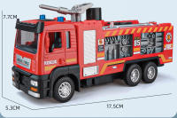 Camión De Incendio De Aleación Y Plástico Modelo De Coche Para Niños Juguete De Camión De Bomberos Con Rojellador Y Escalera Para Niños Boys - details 5