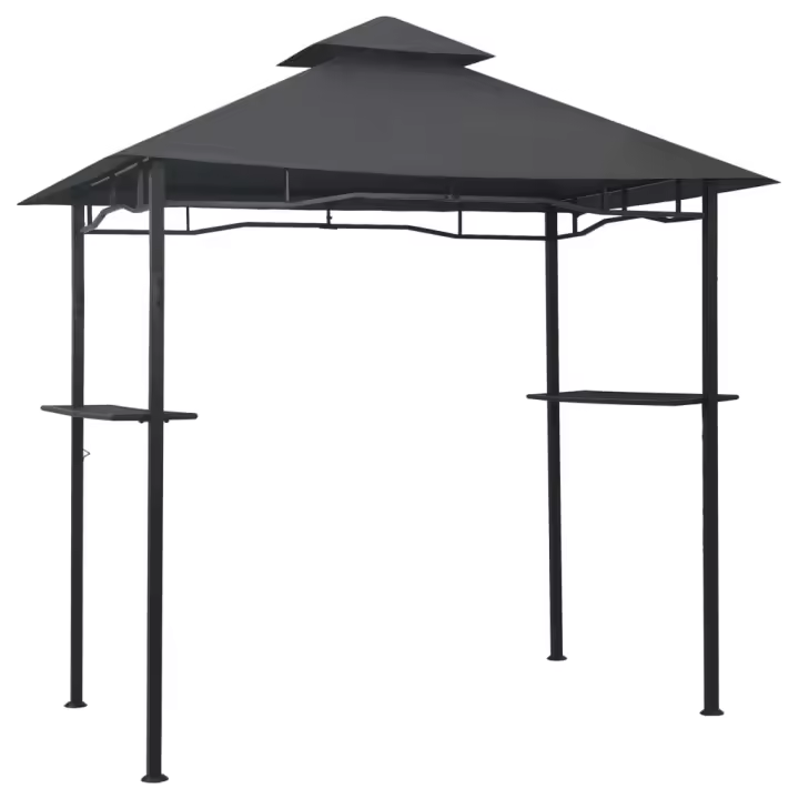 vidaXL Cenador de BBQ acero antracita 240x150x255 cm - 1