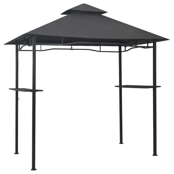 vidaXL Cenador de BBQ acero antracita 240x150x255 cm - 1