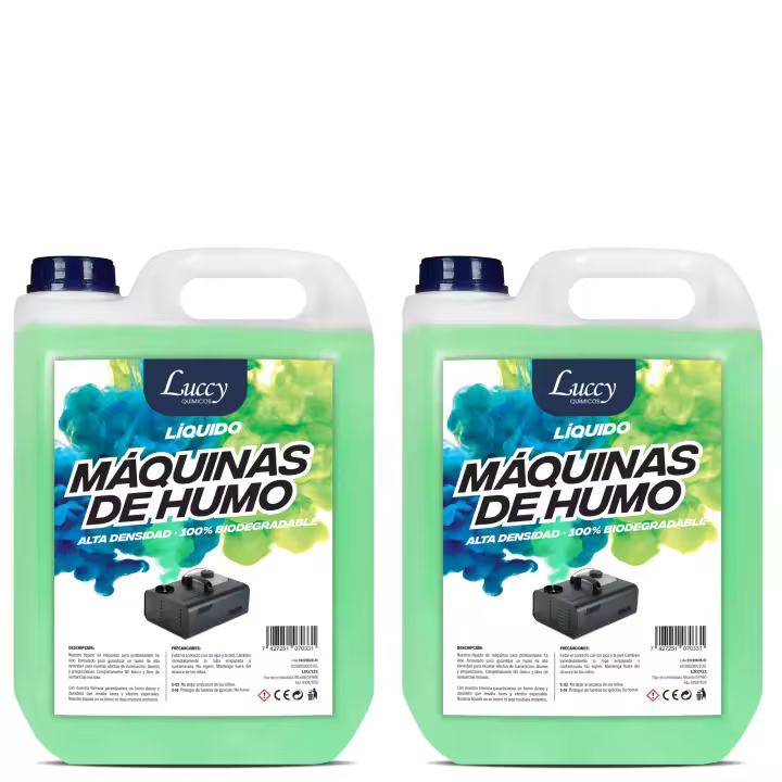 LUCCY Líquido para Máquina de Humo Natural Verde- Líquido Máquina Humo Alta Densidad y Larga Duración, Seguro para Respiración, Fiestas, Eventos, Discoteca (10 Litros) - 1