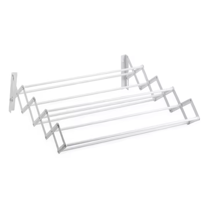 Tendedero Extensible Metalic Resistente al óxido Tipo Acordeón de Pared - 1