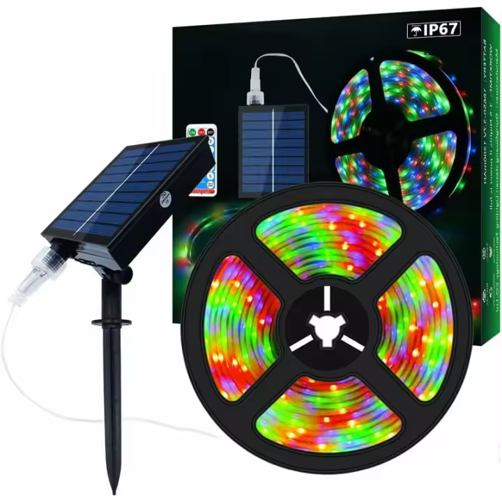 KZ Ruba LE Solair Extérieur 5 28 LE Band LE RV e e cambi d l parej d l energí de Solair co  Mode d'éclairag IP6 étanch Décorati Guirland Lumineus pou Jardi Arbre Piscine - 1