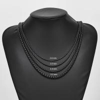 Collar Clásico De Enlace De Caja HIYEE En Negro Para Hombres Y Mujeres Acero Inoxidable Joyería DIY Regalo Con Diámetro De 2mm/3mm/4mm/5mm - details 4
