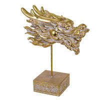 CAPRILO REGALOS & DECORACIÓN Figura Decorativa de Resina "Dragon Chino Buena Suete" Adornos y Esculturas. Animales. Regalos Originales. Decoración Hogar. 30 x 16 x 39,50 cm - details 1