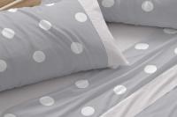 Burrito Blanco Juego de Sábanas de Algodón 100%-CAMA 150/160 -Modelo 627 Lunares – Suavidad, Calidad y Diseño Moderno  Burrito Blanco - details 10