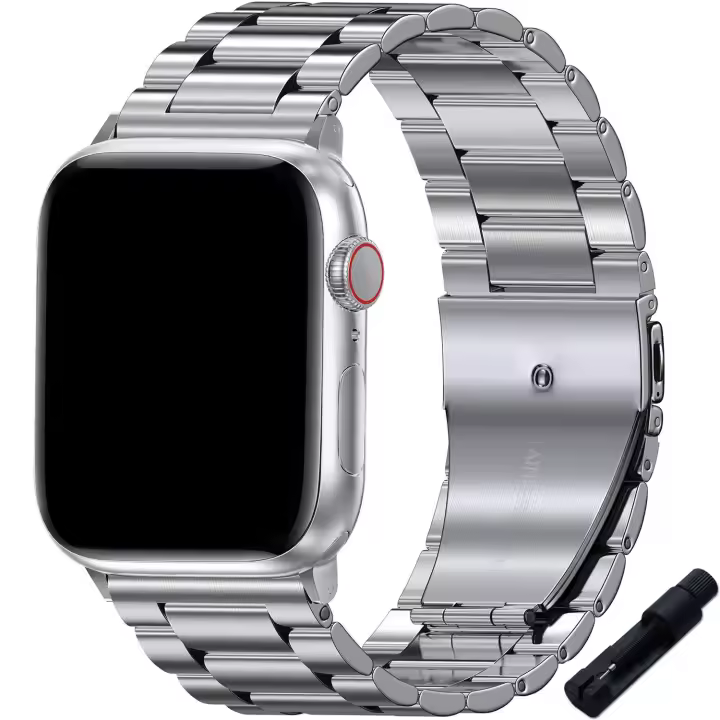 Correa De Acero Inoxidable Para Apple Watch Ultra 49mm 9 8 7 45mm 41mm Compatible Con IWatch 6 5SE 3 Anillo De Pulsera Para Hombres Y Mujeres - 1