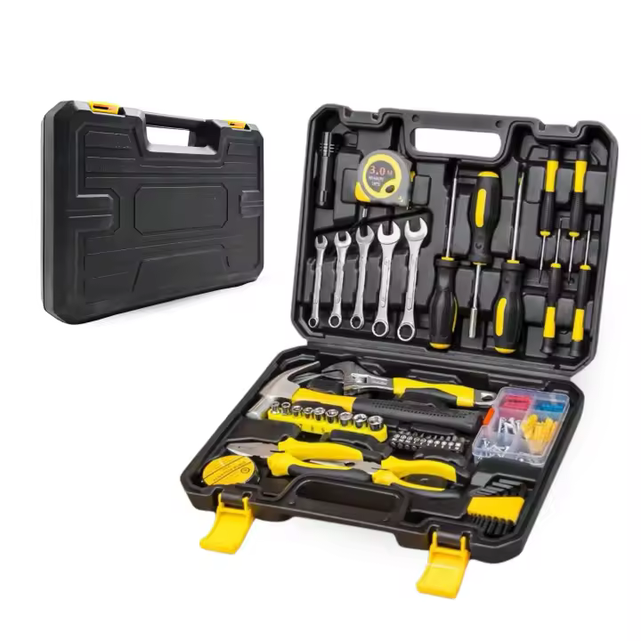 Maletín de Herramientas Completo. Caja de Herramientas con 108 piezas. Set de Herramientas Manuales para Bricolaje. Juego de Herramientas Portátil y Organizado para Reparaciones del Hogar - 1