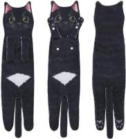 Toalla de Mano Gato Decorativa - Animal Absorbente Suave - Regalos Graciosos para Amantes de los Gatos - Negro - details 4