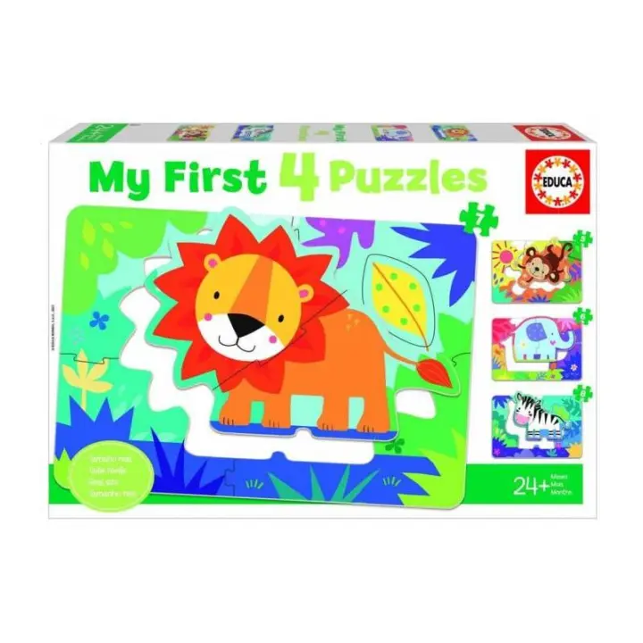 PUZZLE 5-6-7-8 PIEZAS ANIMALES SELVA MY FIRST DE EDUCA - 1