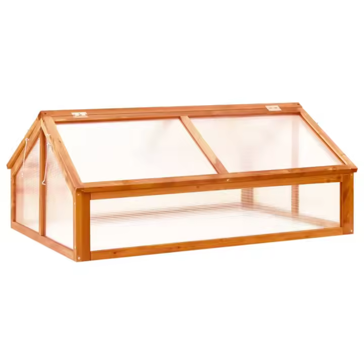 vidaXL Madera de Abeto Invernadero Cobertizo Caseta Plantas Flores Patio Color Gris,  Marrón, y mas - 1