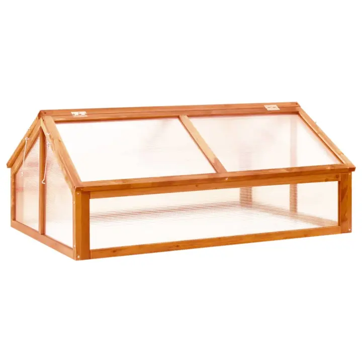 vidaXL Madera de Abeto Invernadero Cobertizo Caseta Plantas Flores Patio Color Gris,  Marrón, y mas - 1