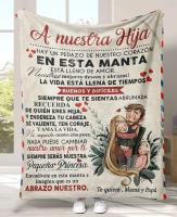 Manta De Flannel Suave Para Hija Hijo Niece Nephew Del Papá Mamá Regalos De Cumpleaños Manta De Sofa Cama En Español - details 13