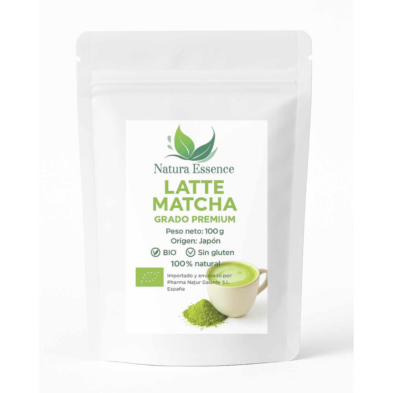 Matcha Latte ECO 100 gramos – Té Matcha Premium con Avena y Coco Ecológicos | Energía Natural, sin Gluten, sin Azúcar Añadido | Ideal para Latte, Smoothies y Recetas Saludables