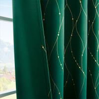 Cortinas De Blackout Para Decoración De Sala De Estar Dormitorio Y Oficina 1 Pieza Reducción De Luz Y Aislamiento Térmico 100% Poliéster Moderno - details 9