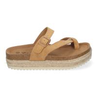 PuntoSalao Sandalias planas con plataforma en yute tipo esclava para mujer color taupe M-238 - details 1