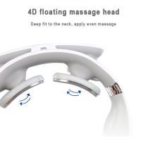 Masajeador Cervical De 4 Cabezas Con Ajuste De Fuerte USB Inteligente Con Voz De Calentamiento Masajeador De Cuello Blanco - details 1