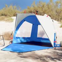 vidaXL Tienda de playa 2 personas impermeable apertura rápida Color azure blue,  Gris,  Verde mar y mas - details 0