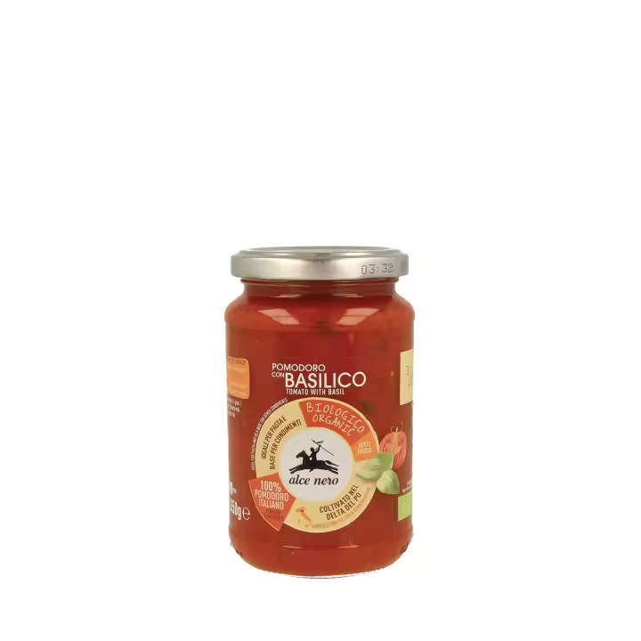 Alce Nero Tomate Con Albahaca Bio 350G - 1