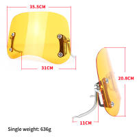 Parabrisas De Moped Universal Antigolpes Para Motocicleta Y Scooter En Colores Transparente/ Negro/ Amarillo Deflector De Viento - details 2