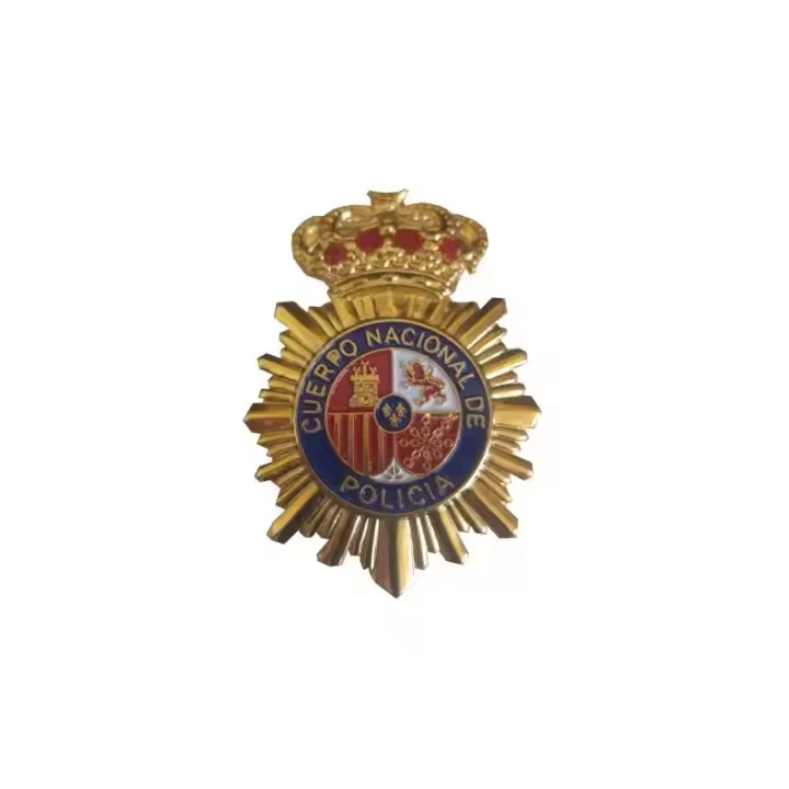 Chapa Gorra sin Tuerca Escudo Policía Nacional España en 3 colores - 1