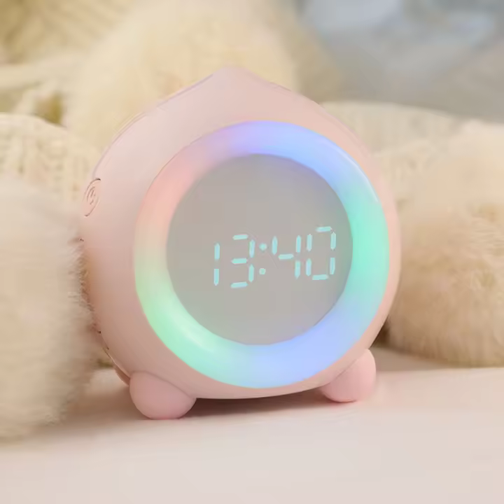Despertador para niños Luminoso LED Lámpara De Despertador Digital Luz Nocturna Niña Niños Día Noche Niño Volumen Ajustable Posponer Despertador con Carga USB - 1